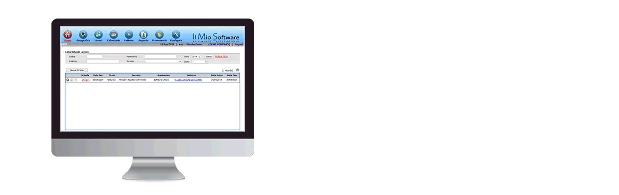 screen page software fatturazione in cloud